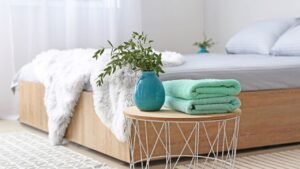 Use new towels when styling your home for sale